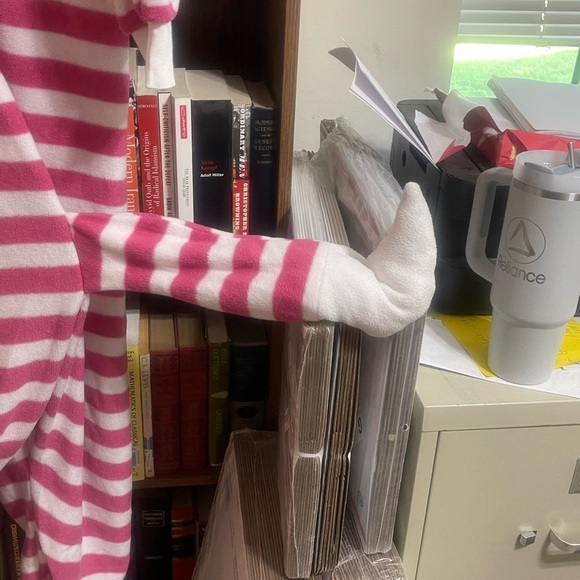 Pink Cheshire Cat Pajama Set Onesie Largr - Picture 4 of 7